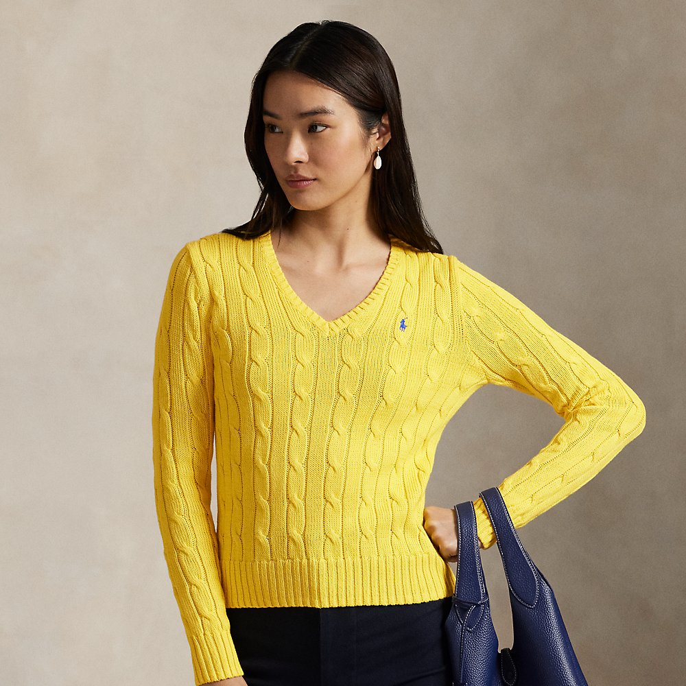 Zopfmusterpullover mit V-Ausschnitt Zopfmusterpullover mit V-Ausschnitt von Polo Ralph Lauren