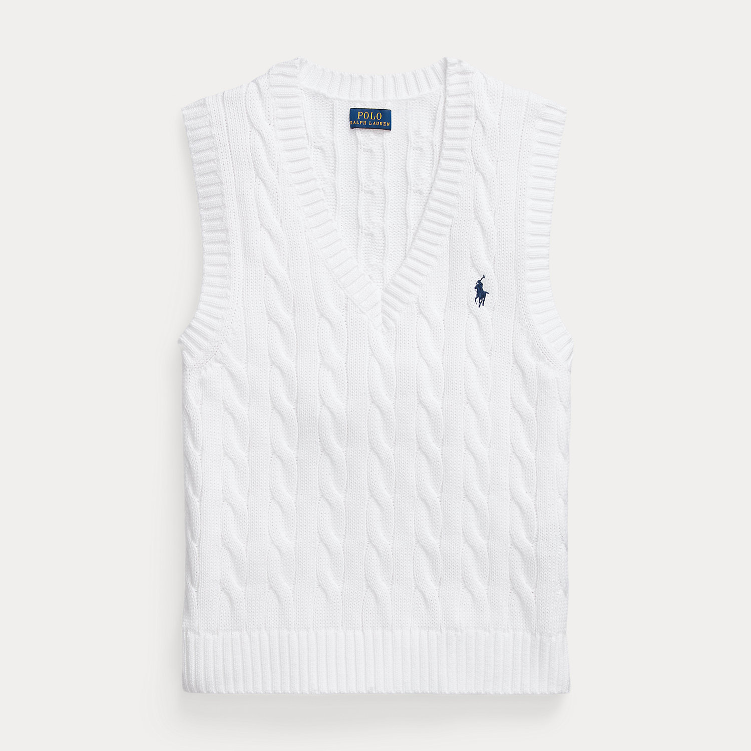 Zopfmusterpullunder mit V-Ausschnitt von Polo Ralph Lauren