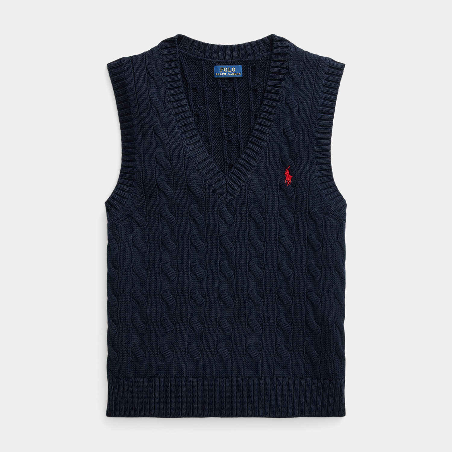 Zopfmusterpullunder mit V-Ausschnitt von Polo Ralph Lauren