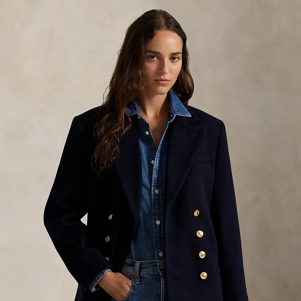 Zweireihiger Blazer aus Wollmelton von Polo Ralph Lauren