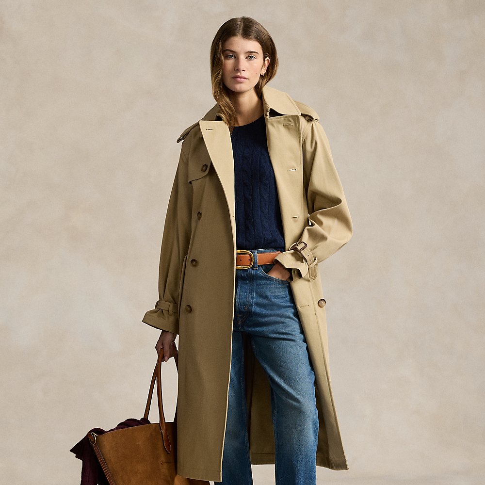 Zweireihiger Trenchcoat aus Twill von Polo Ralph Lauren