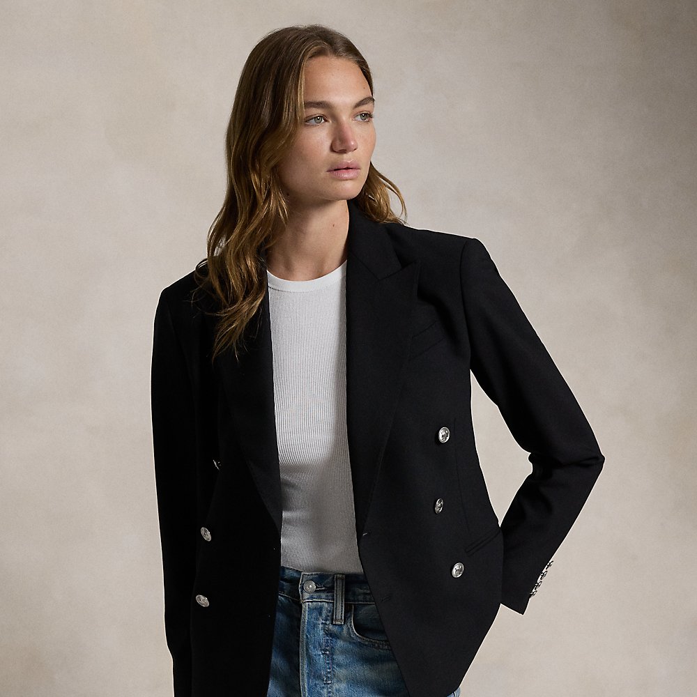 Zweireihiger Wollblazer mit Stretch von Polo Ralph Lauren