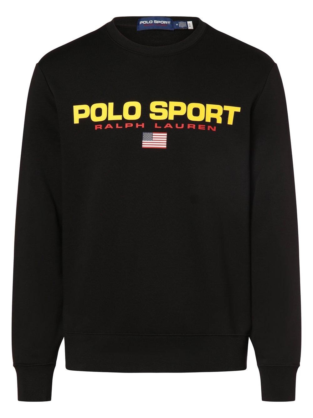 Polo Sport Sweatshirt Herren Baumwolle Rundhals bedruckt, schwarz von Polo Sport Ralph Lauren