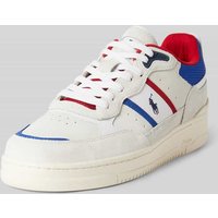 Polo Sport Ledersneaker mit Logo-Detail Modell 'MASTERS SPORT' in Weiss, Größe 46 von Polo Sport