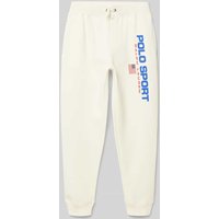 Polo Sport Regular Fit Sweatpants mit Label-Print in Ecru, Größe XL von Polo Sport