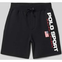 Polo Sport Regular Fit Sweatshorts mit Label Print in Black, Größe XL von Polo Sport