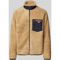 Polo Sport Sweatjacke aus Teddyfell in Khaki, Größe XS Polo Sport Sweatjacke aus Teddyfell in Khaki, Größe XS von Polo Sport