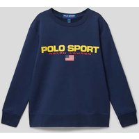Polo Sport Sweatshirt mit Label-Print in Marine, Größe L von Polo Sport