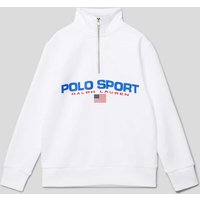 Polo Sport Sweatshirt mit Label-Print in Weiss, Größe S von Polo Sport