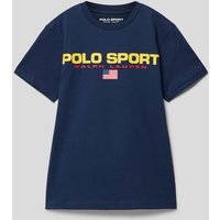 Polo Sport T-Shirt in melierter Optik in Marine, Größe S von Polo Sport