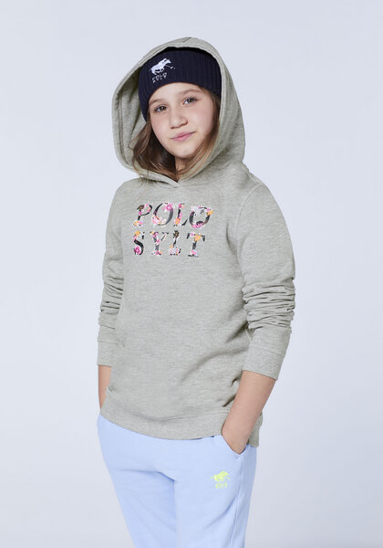 Polo Sylt Mädchen-Hoodie mit geblümtem Logo von Polo Sylt
