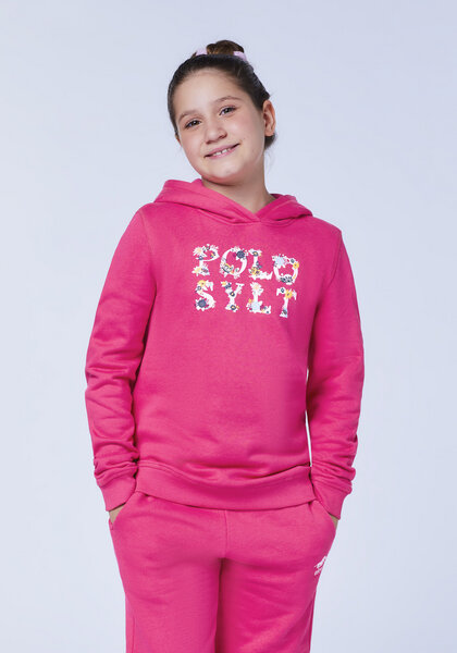 Polo Sylt Mädchen-Hoodie mit geblümtem Logo von Polo Sylt