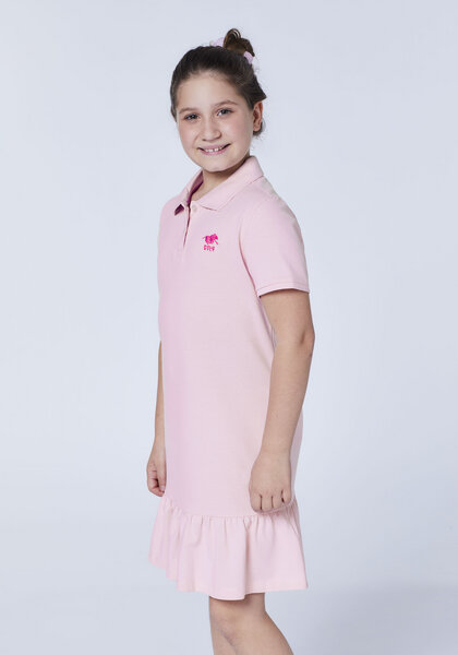 Polo Sylt Mädchen-Polokleid aus Baumwollpiqué mit Volantsaum von Polo Sylt