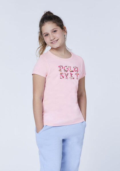 Polo Sylt Mädchen-Shirt mit Floral-Logo-Schriftzug von Polo Sylt