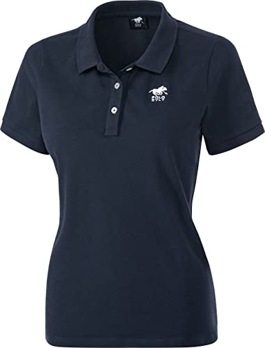 Polo Sylt Poloshirt Kurzarm, sportlich Elegantes Polo für Damen, Polohemd aus weichem Stretch-Piqué, Damenbekleidung, Marine, Gr. L von Polo Sylt