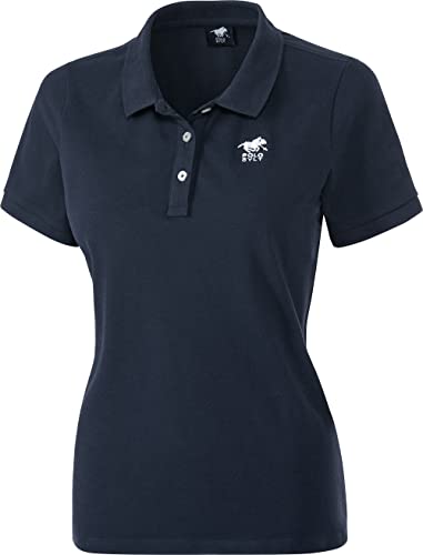 Polo Sylt Poloshirt Kurzarm, sportlich Elegantes Polo für Damen, Polohemd aus weichem Stretch-Piqué, Damenbekleidung, Marine, Gr. XL von Polo Sylt