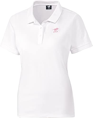 Polo Sylt Poloshirt Kurzarm, sportlich Elegantes Polo für Damen, Polohemd aus weichem Stretch-Piqué, Damenbekleidung, Weiß, Gr. L von Polo Sylt