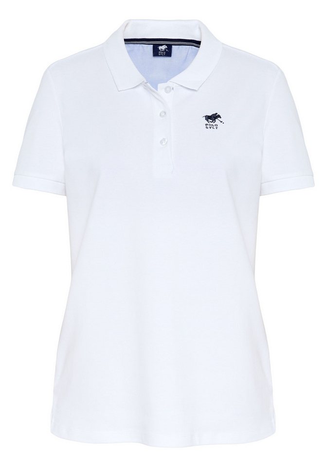 Polo Sylt Poloshirt im puristischen Design mit Logo-Stickerei von Polo Sylt