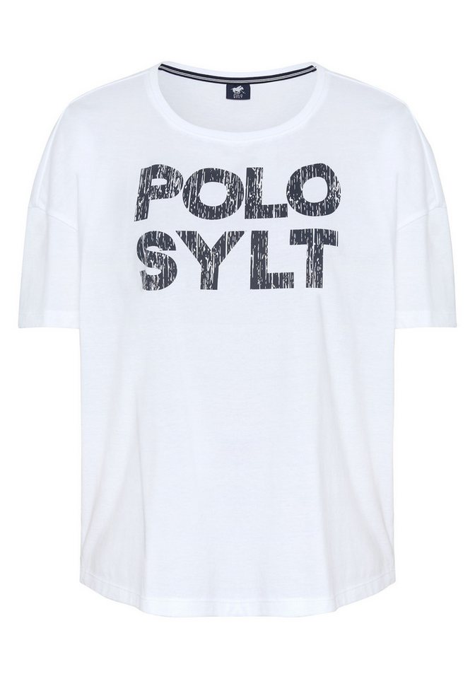 Polo Sylt Print-Shirt mit Pigment-Print im Label-Stil von Polo Sylt