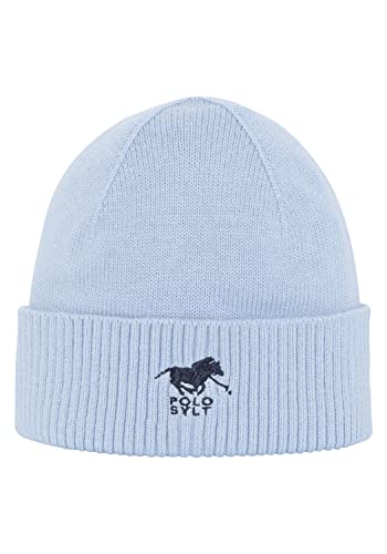 Polo Sylt Mütze mit Label-Stickerei und geripptem Saum von Polo Sylt