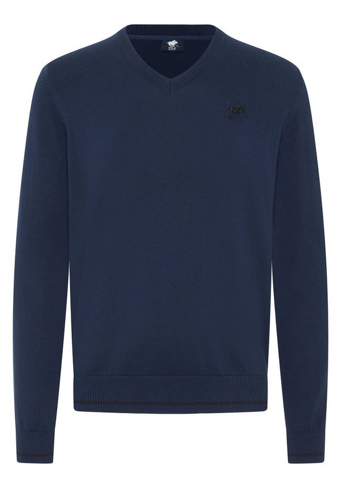 Polo Sylt Strickpullover mit V-Neck und Stickerei von Polo Sylt