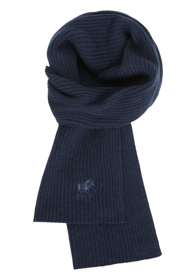 Polo Sylt Strickschal mit Rippstruktur und Label-Stickerei von Polo Sylt
