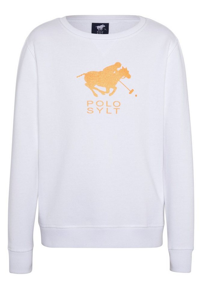 Polo Sylt Sweatshirt mit glitzerndem Labelprint von Polo Sylt