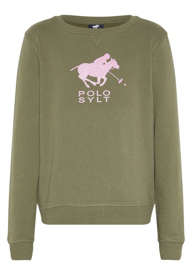 Polo Sylt Sweatshirt mit glitzerndem Labelprint von Polo Sylt