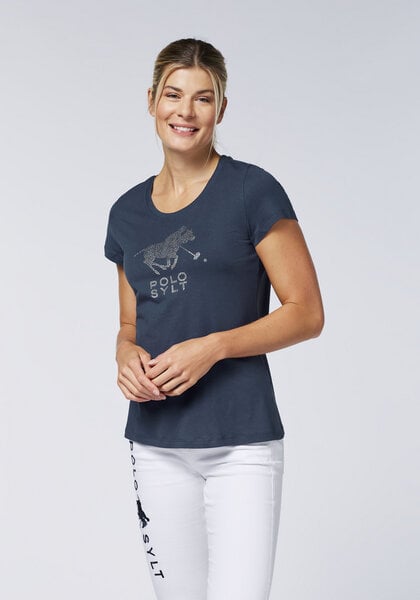 Polo Sylt T-Shirt mit Logo aus Glitzersteinen von Polo Sylt