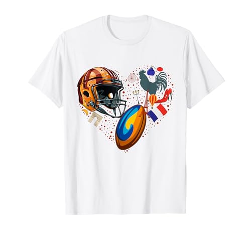 Rugby-Trikot, Kinder, Herren, Herz, Hahn, Herren, Damen T-Shirt von Polo de Rugby Joueur Humour helmet Drôle sport