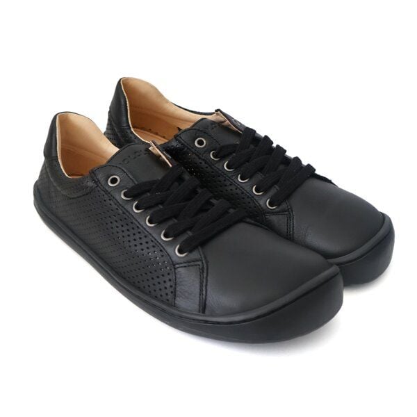 POLOLO Plus perforierter Barfuß Sneaker für Erwachsene, chromfrei gegerbtes Leder von Pololo