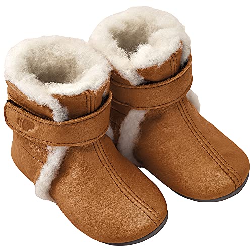 Pololo Babybootie Wollfutter hellbraun von Pololo