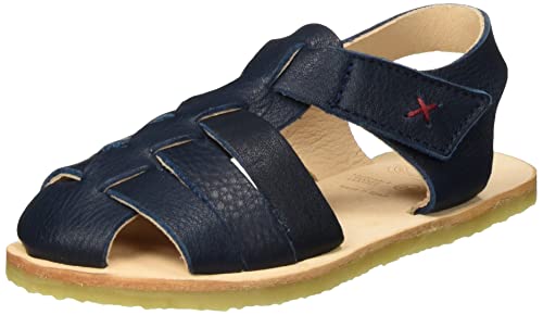 Pololo Jungen Unisex Kinder Ibiza Leder blau Sandale, 20 EU von Pololo