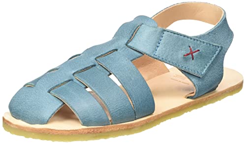 Pololo Jungen Unisex Kinder Ibiza Leder hellblau Sandale, 26 EU von Pololo