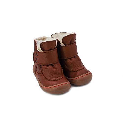 Pololo Jungen Unisex Kinder Karla Wolfutter braun Schneestiefel, 23 EU von Pololo