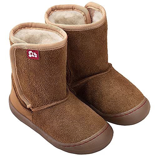 Pololo Jungen Unisex Kinder Toledo Wollfutter braun Schneestiefel, 21 EU von Pololo