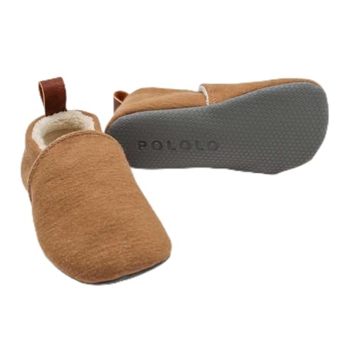 Pololo Kinder Barfußschuhe, Hausschuhe aus Bio-Baumwolle in Doppelgröße von Pololo