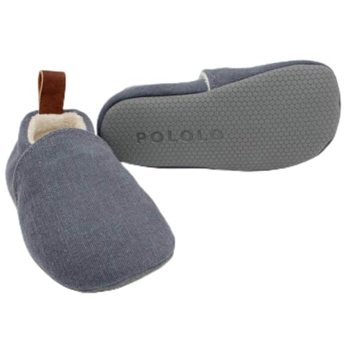 Pololo Kinder Barfußschuhe, Hausschuhe aus Bio-Baumwolle in Doppelgröße von Pololo