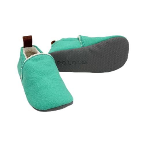 Pololo Kinder Barfußschuhe, Hausschuhe aus Bio-Baumwolle in Doppelgröße von Pololo