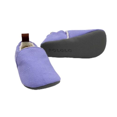 Pololo Kinder Barfußschuhe, Hausschuhe aus Bio-Baumwolle in Doppelgröße von Pololo