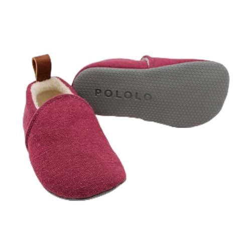 Pololo Kinder Hausschuhe aus Bio-Baumwolle in Doppelgröße von Pololo