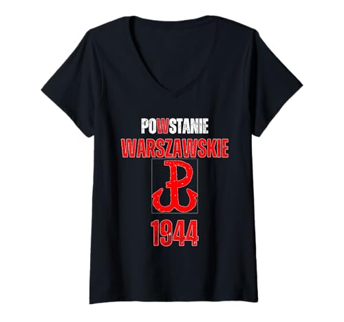 Damen Powstanie Warszawskie'44 Shirt T-Shirt mit V-Ausschnitt von Polska Walczaca - Powstanie Warszawskie'44