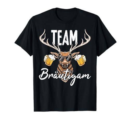 Poltern Polterabend T-Shirt JGA Männer Junggesellenabschied T-Shirt von Polterabend T-Shirts JGA Männer mit Hirsch