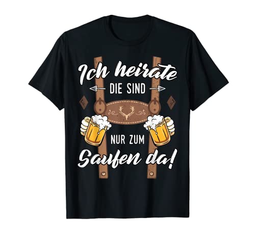 JGA T-Shirt Männer Polterer Poltern Junggesellenabschied T-Shirt von Poltern Trachten JGA Männer T-Shirt