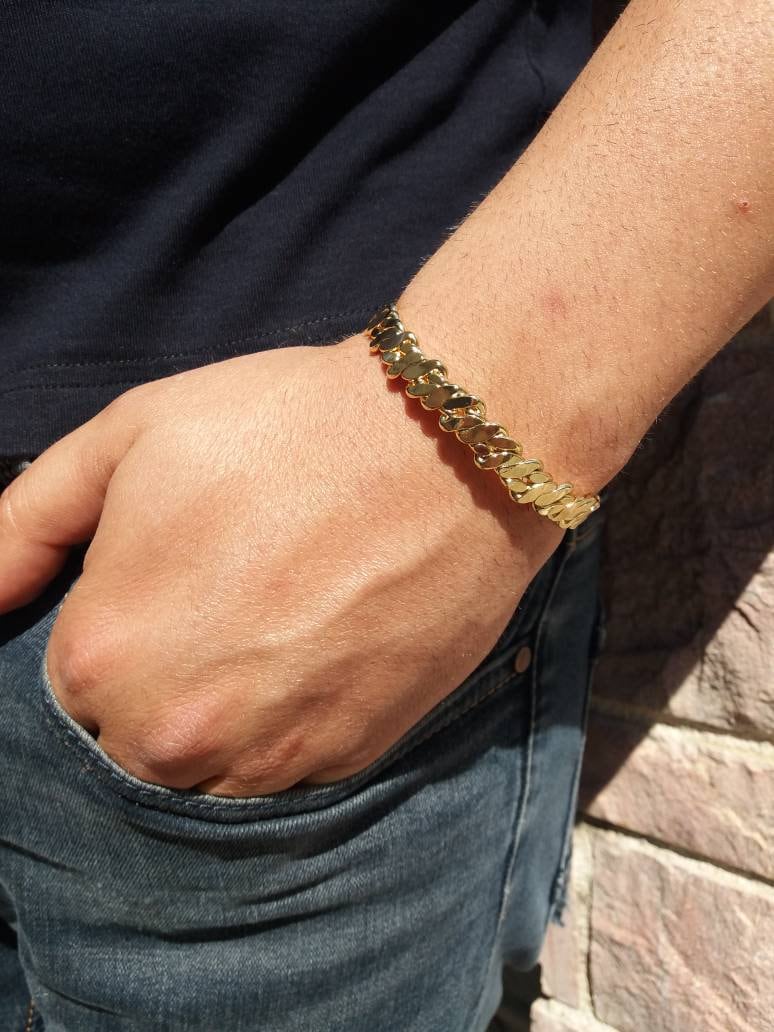 Armreif Gold Armband Für Männer, Unisex Armband, Schmuck Männer Armreif Gold Armband Für Männer, Unisex Armband, Schmuck Männer von Polumia