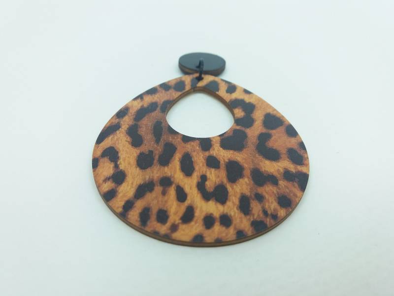 Tier-Druck-Ohrringe, Leopard Anhänger Ohrringe, Print Schmuck, Geschenke Für Sie, Teens, Leichte Ohrringe von Polumia