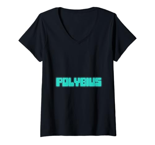 Damen Polybius Retro Arcade Urban Legend Geek 80er Jahre Gaming Kult T-Shirt mit V-Ausschnitt Damen Polybius Retro Arcade Urban Legend Geek 80er Jahre Gaming Kult T-Shirt mit V-Ausschnitt von Polybius Retro Arcade Urban Legend Geek