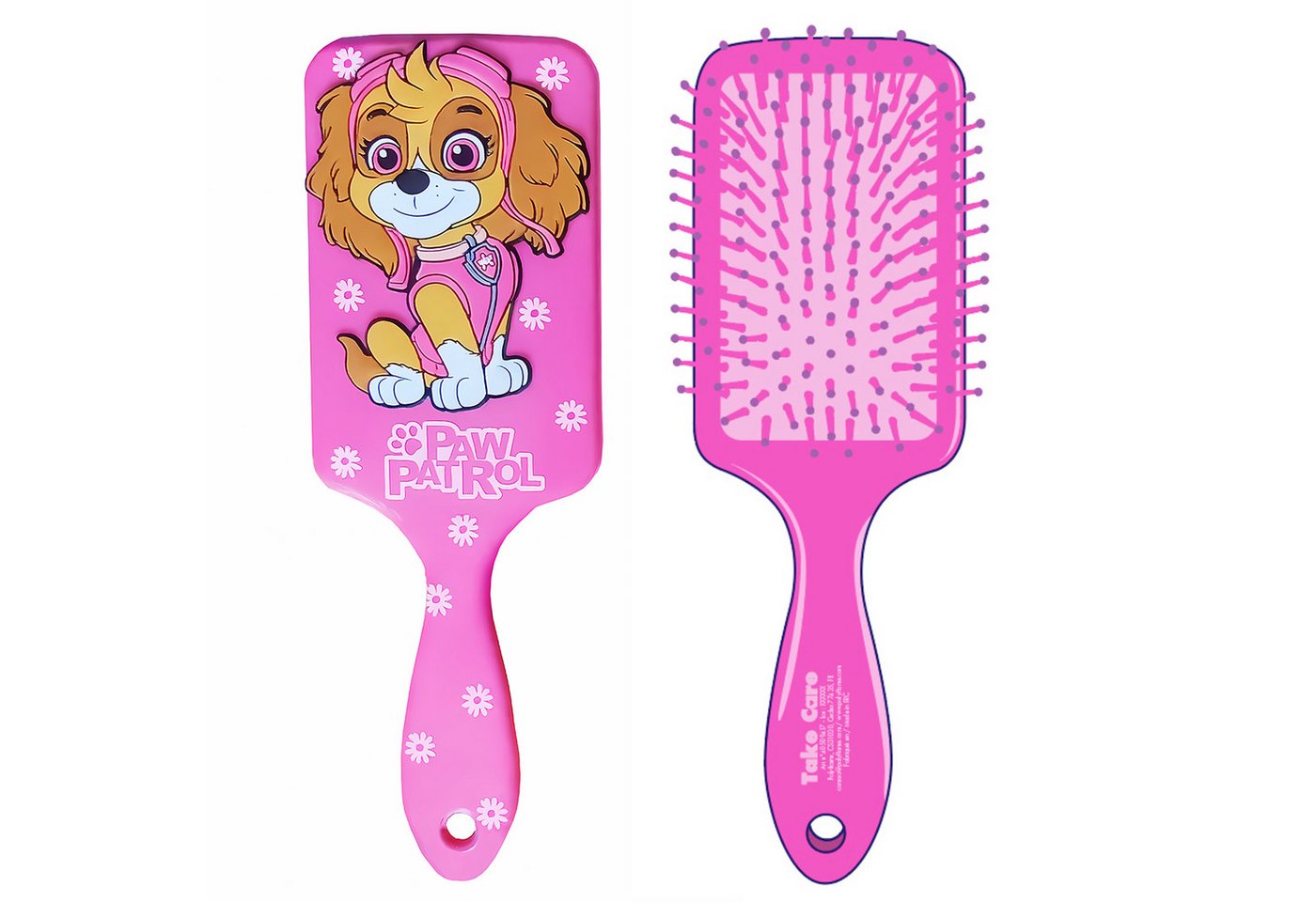 Polyflame Haarbürste KINDER HAARBÜRSTE "Paw Patrol" 3D Pink weich Kinderhaarbürste 99, Massagebürste Noppenbürste Entwirrbürste Kamm von Polyflame