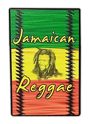 ZIGARETTENDOSE Reggae für 20 Zigaretten mit Sprungdeckel Kunststoff Zigarettenbox Zigarettenetui Box Dose Etui 44 (Reggae Jamaican) von Polyflame