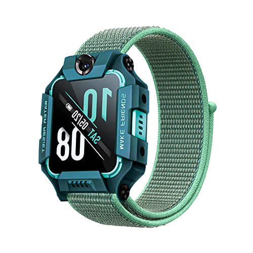 Polyjoy Kinder Nylon Armbänder kompatibel mit Watch Phone Z7/Watch Phone Z6/Z1 Armband, Kids Smartwatch Mädchen Jungen Weich Verstellbare Ersatzbänder-Green von Polyjoy